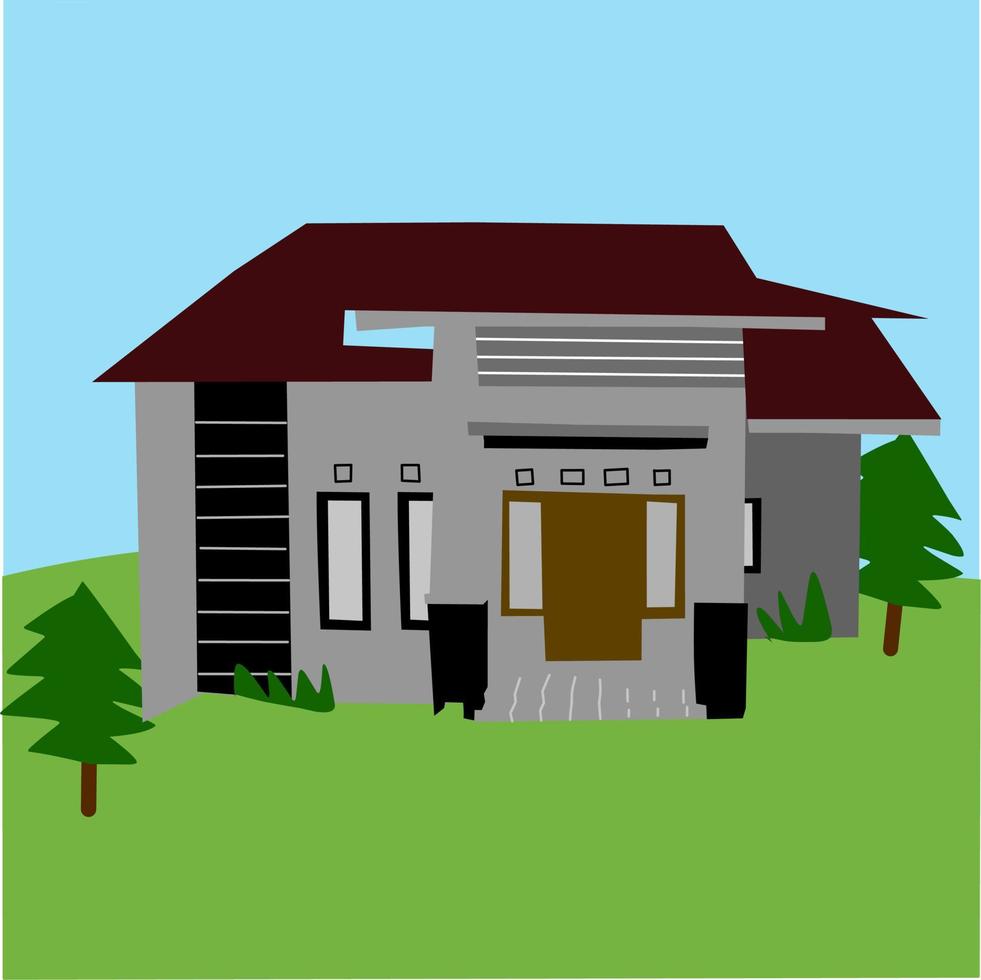 modern house design vector illustration 13374038 Vector Art at Vecteezy