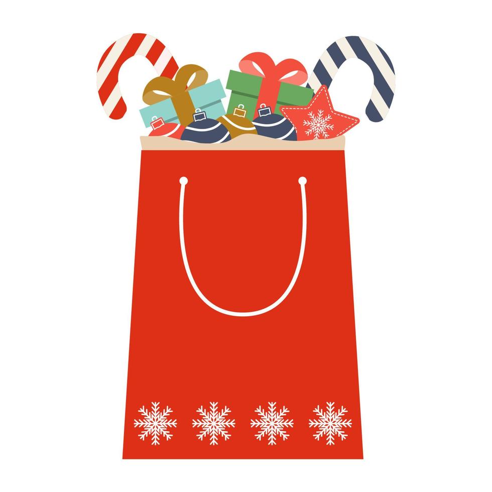 illustration of Christmas package with gifts vector