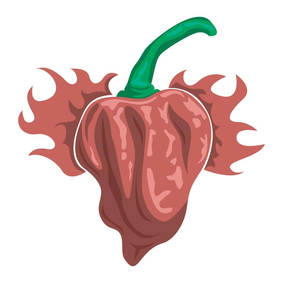 smoldering carolina reaper chili vector