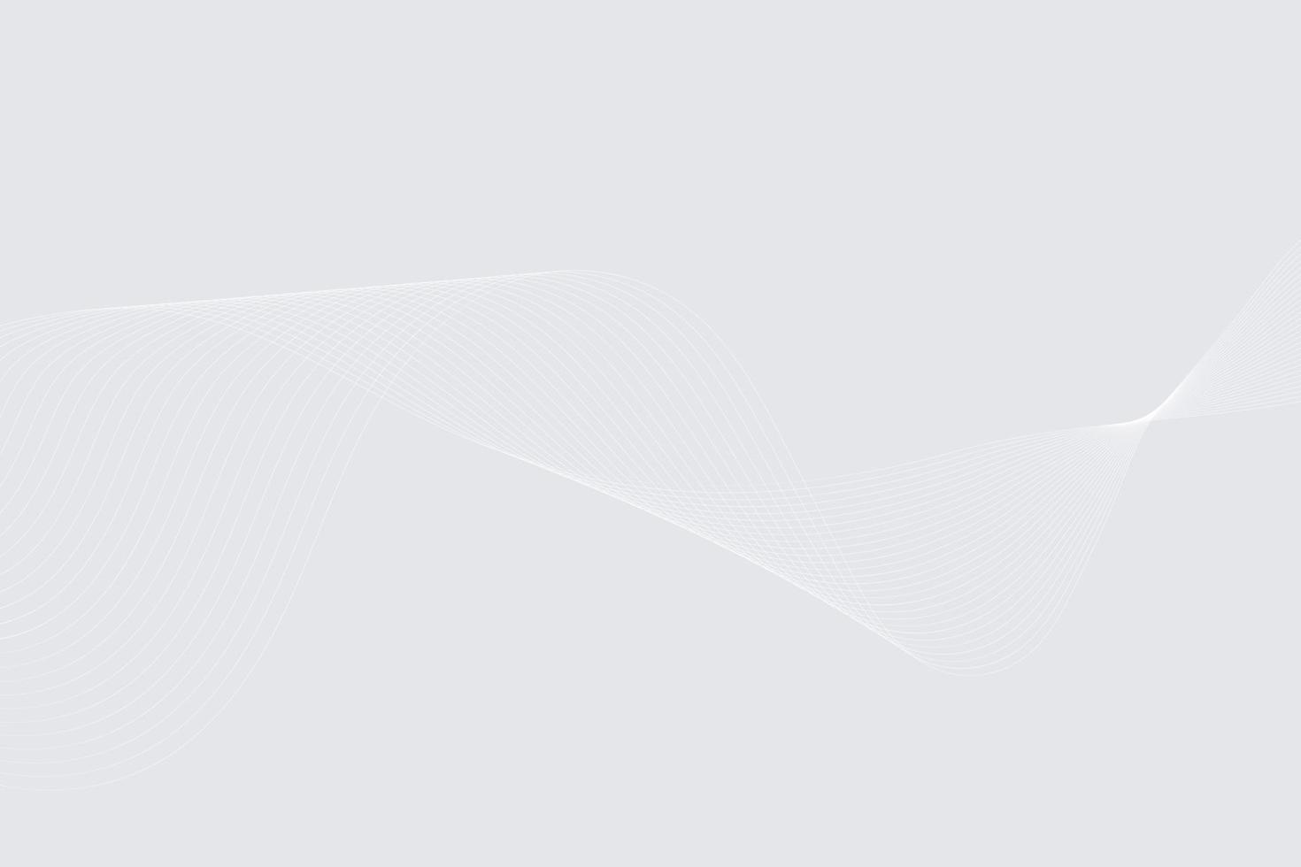 White light curve line modern gradient background. wavy lines light Gradient white background vector