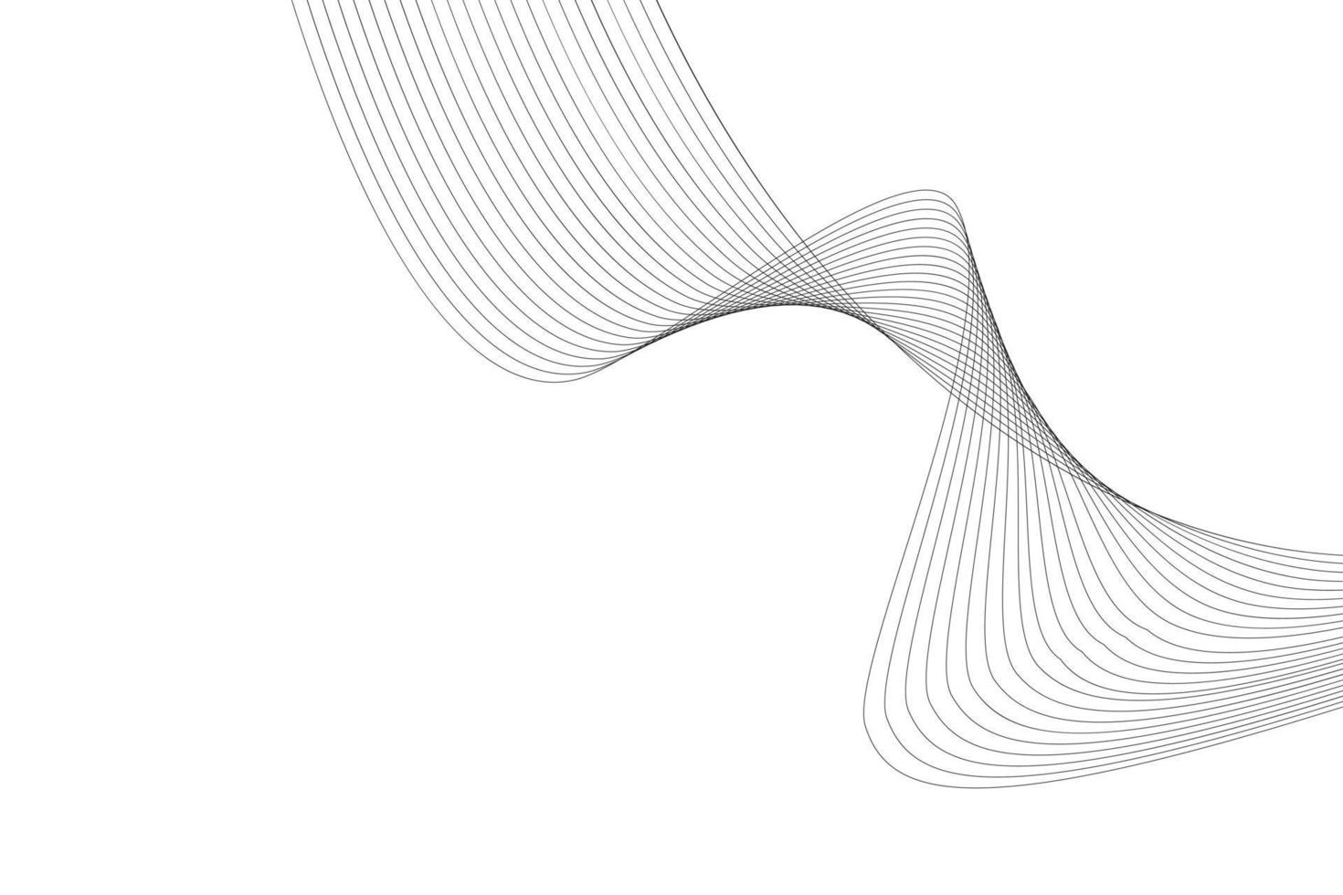 fondo blanco de elemento de onda de línea abstracta. elemento de línea de onda vector