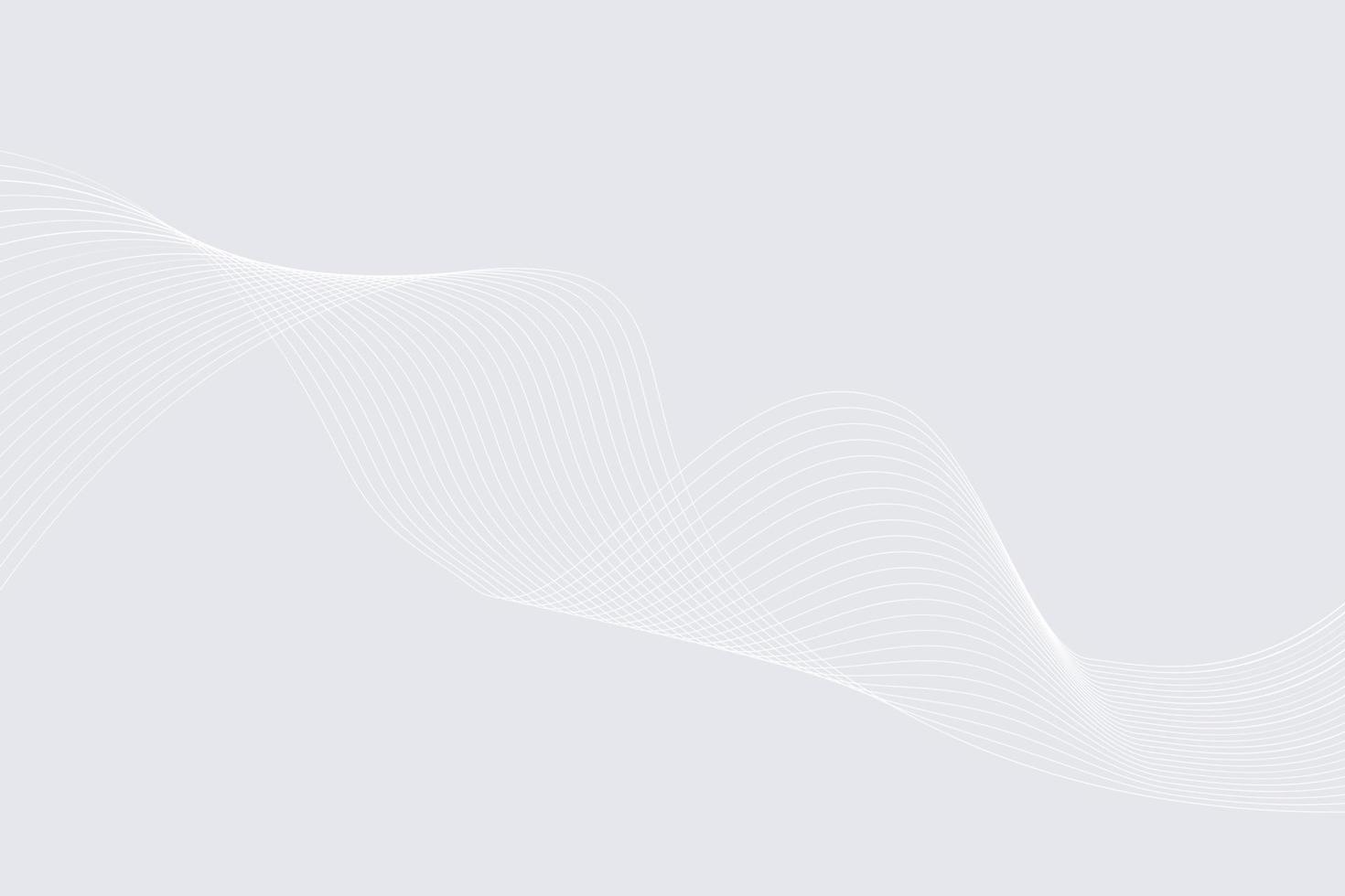 White light curve line modern gradient background. wavy lines light Gradient white background vector