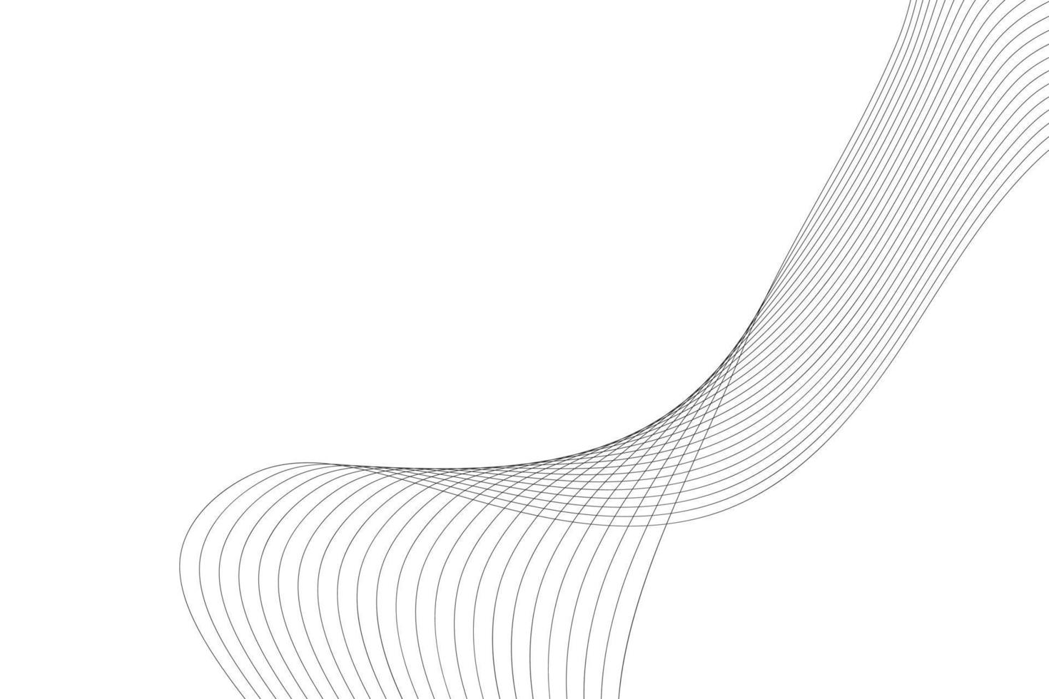 Abstract line wave element white background. Wave line element vector