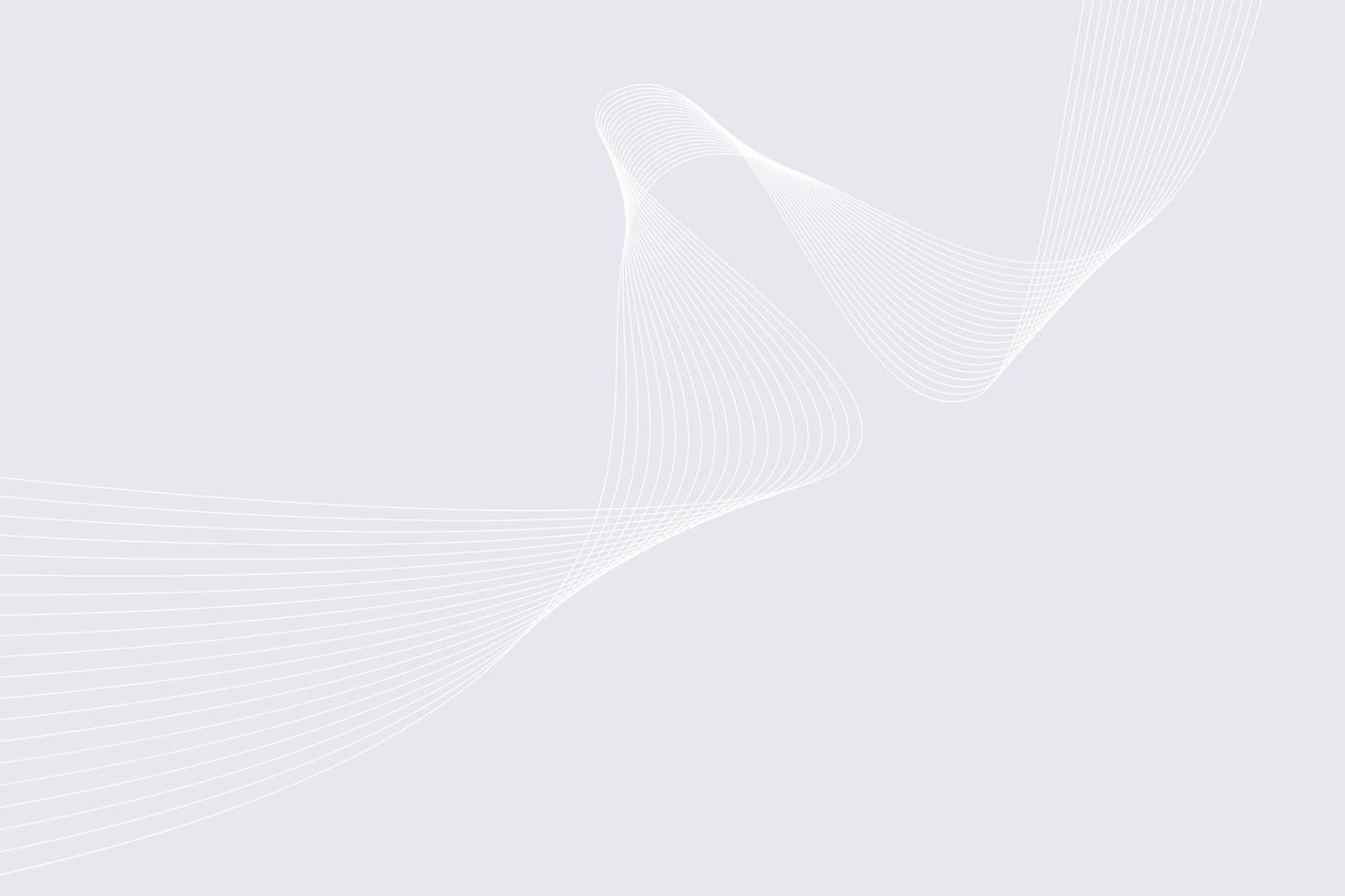 White light curve line modern gradient background. wavy lines light Gradient white background vector