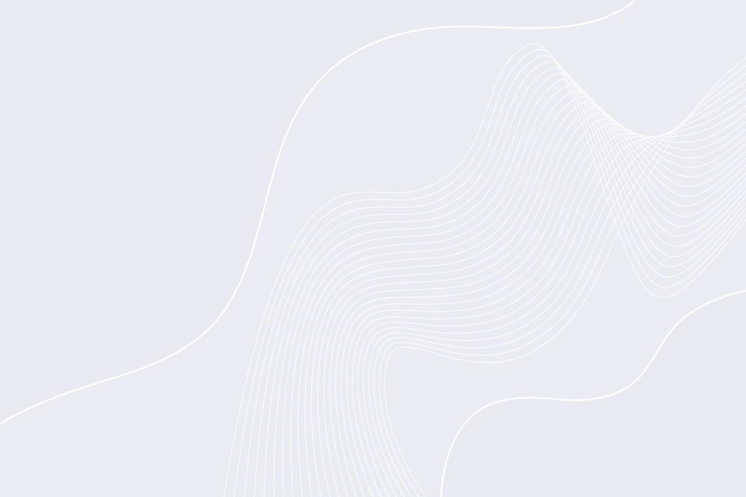 Abstract Wave line light white background. gradient gray color modern background vector
