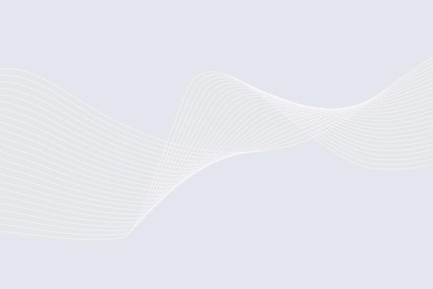 White light curve line modern gradient background. wavy lines light Gradient white background vector