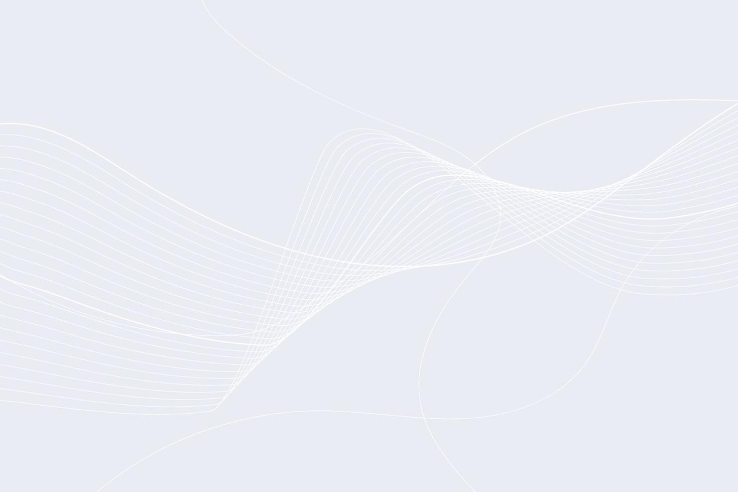 White light curve line modern gradient background. wavy lines light Gradient white background vector