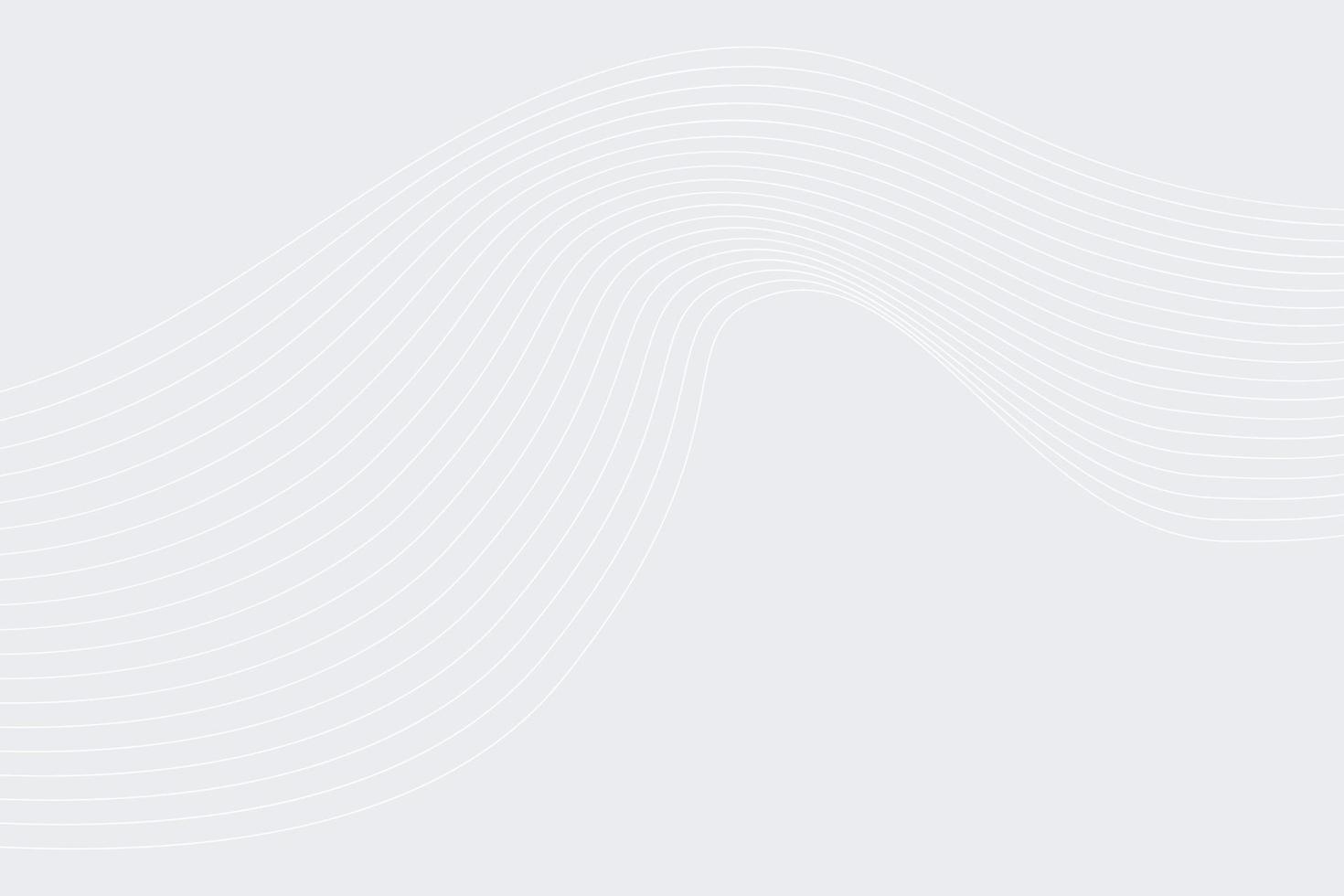 White light curve line modern gradient background. wavy lines light Gradient white background vector