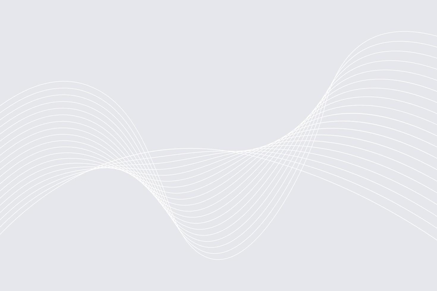 White light curve line modern gradient background. wavy lines light Gradient white background vector