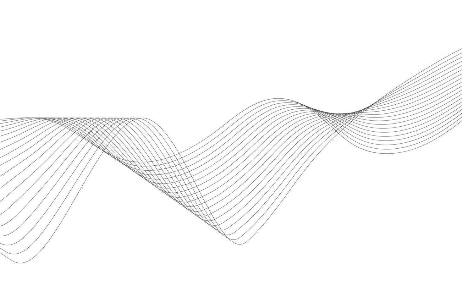 Abstract line wave element white background. Wave line element vector