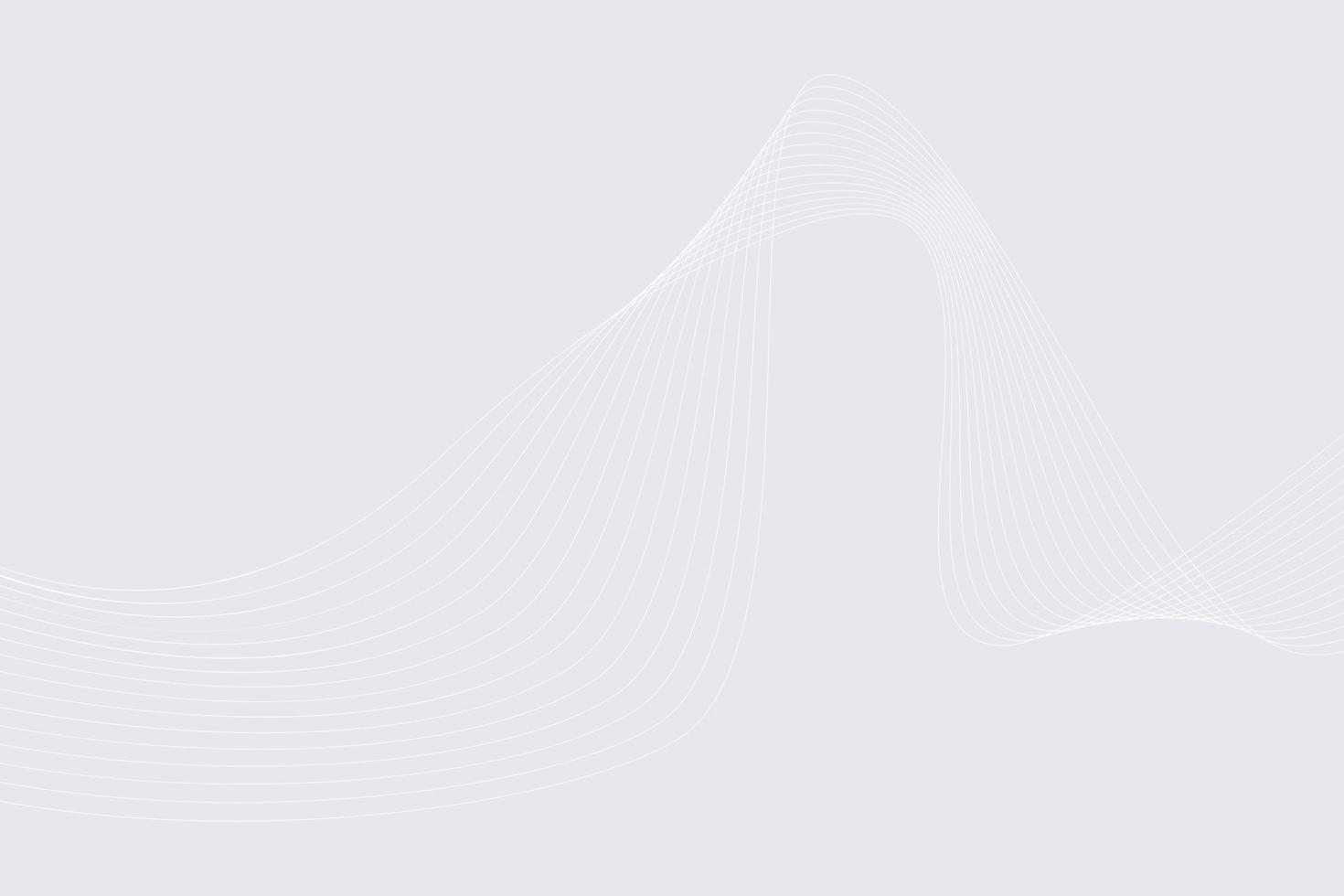 White light curve line modern gradient background. wavy lines light Gradient white background vector