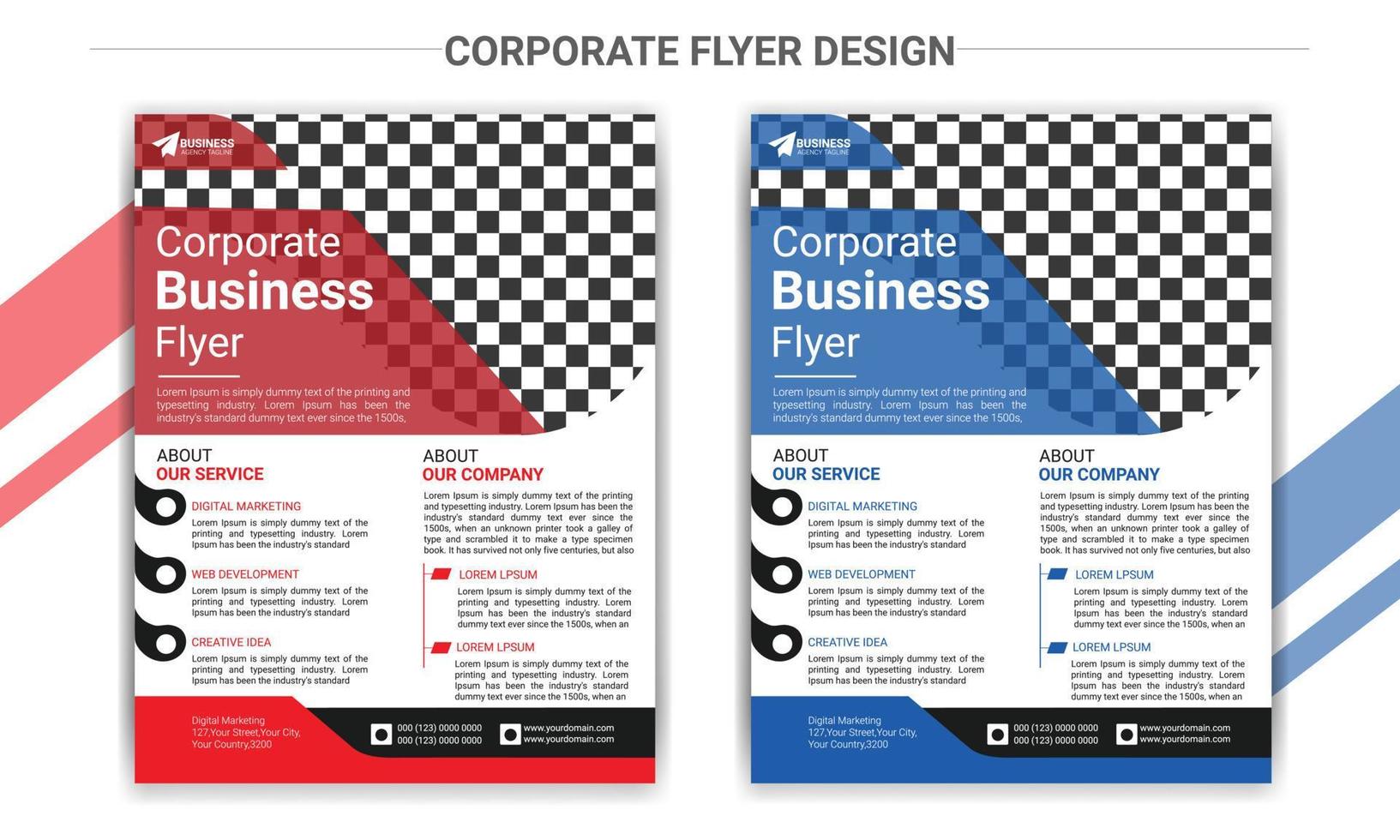 Digital marketing agency and corporate flyer design template vector