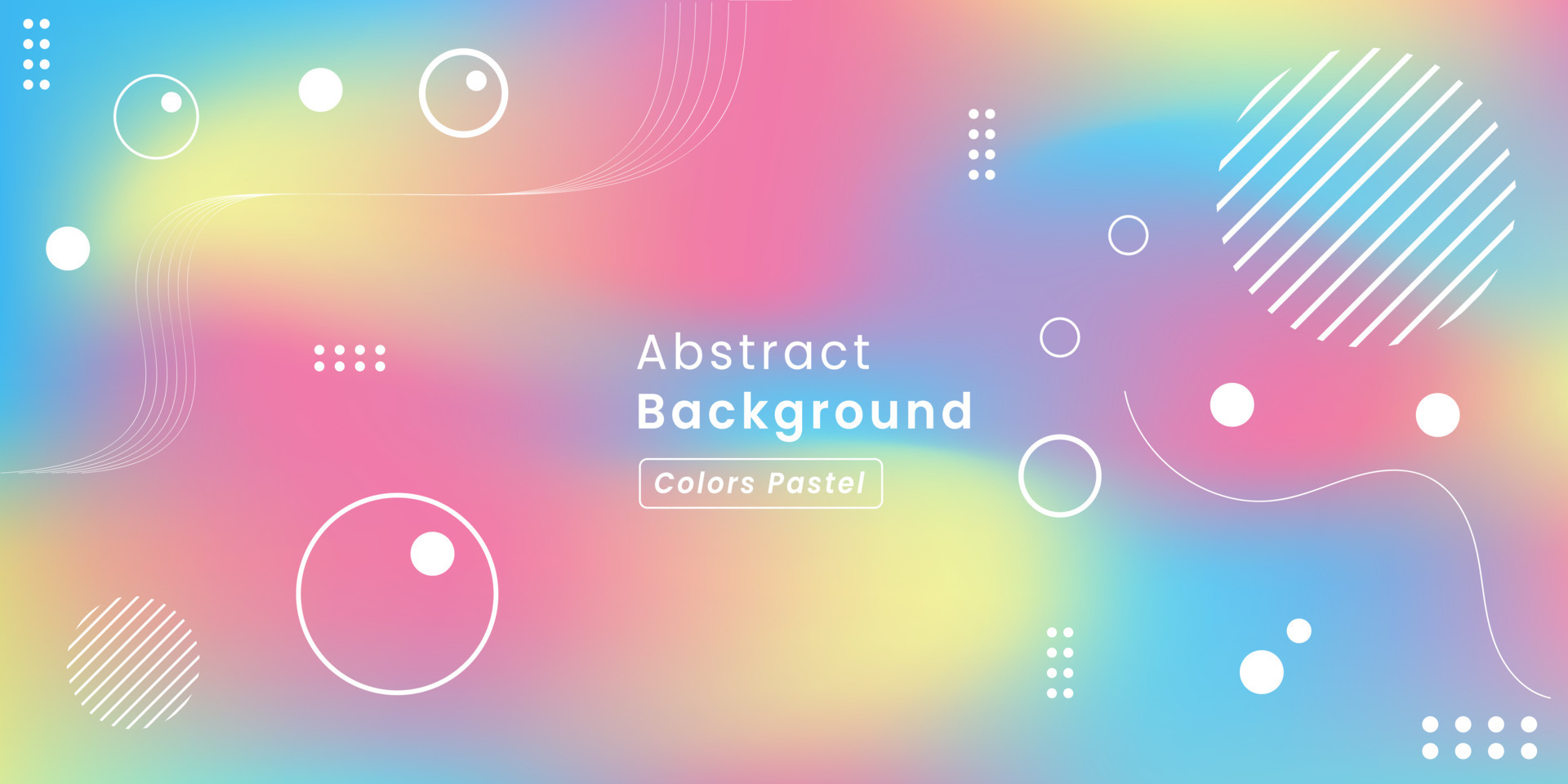 Pastel Color Vector Background with Abstract Geometric Ornament. For