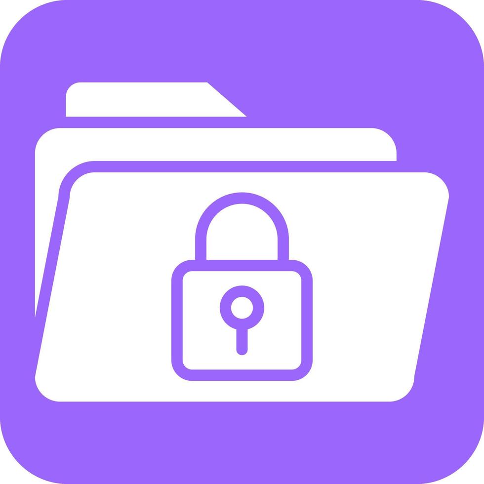 Folder Locked Icon Style vector