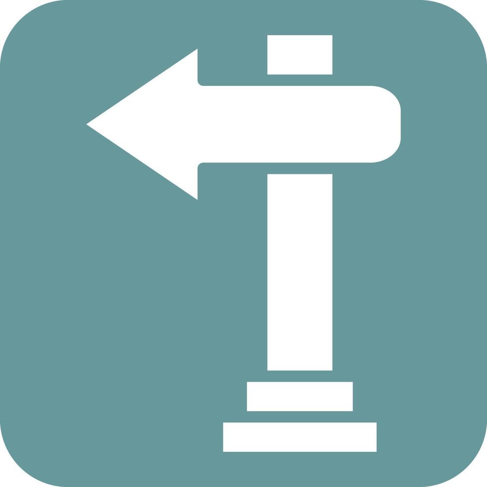 Signboard Left Icon Style vector
