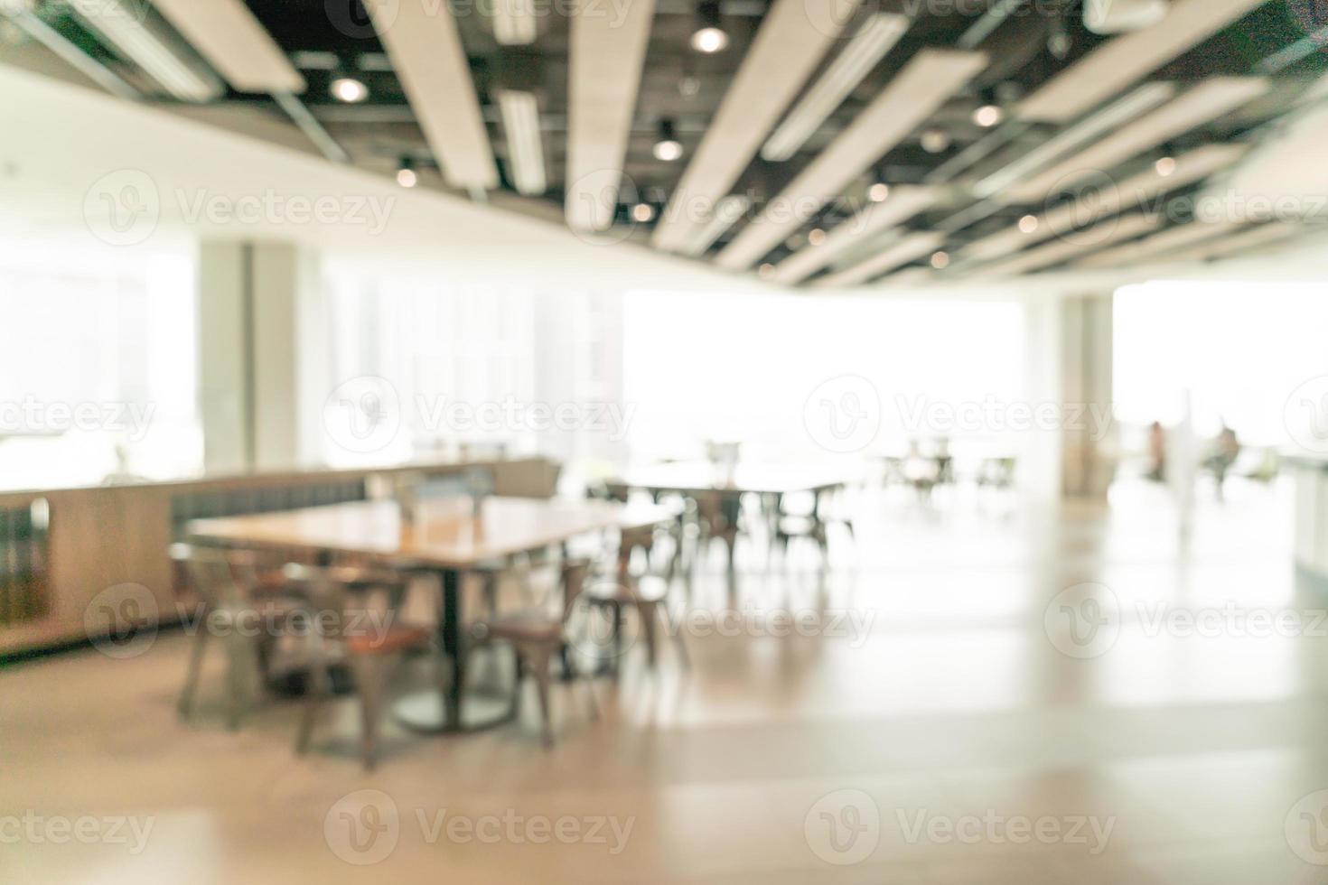 abstract blur food court in shopping mall photo