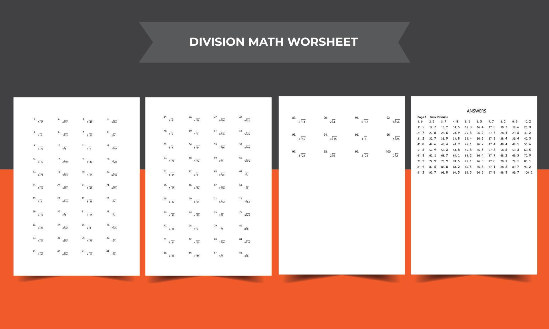 Math Worksheet Interior 100 Basic Single Digit Division Questions Math Worksheet Interior 100 Basic Single Digit Division Questions