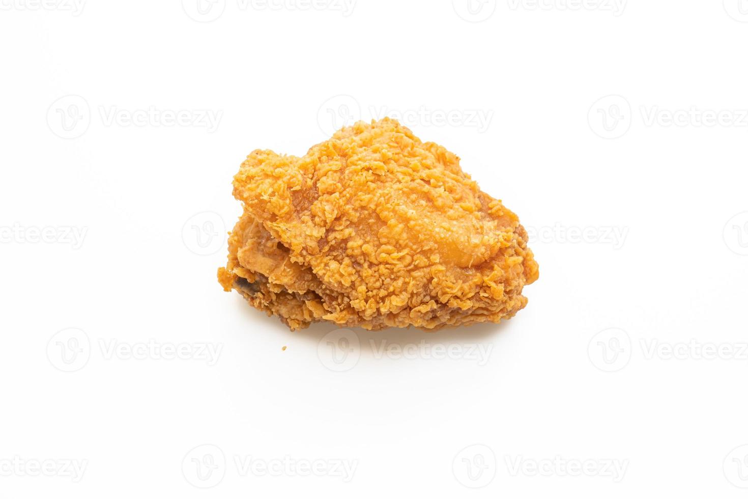 fried chicken on white background photo