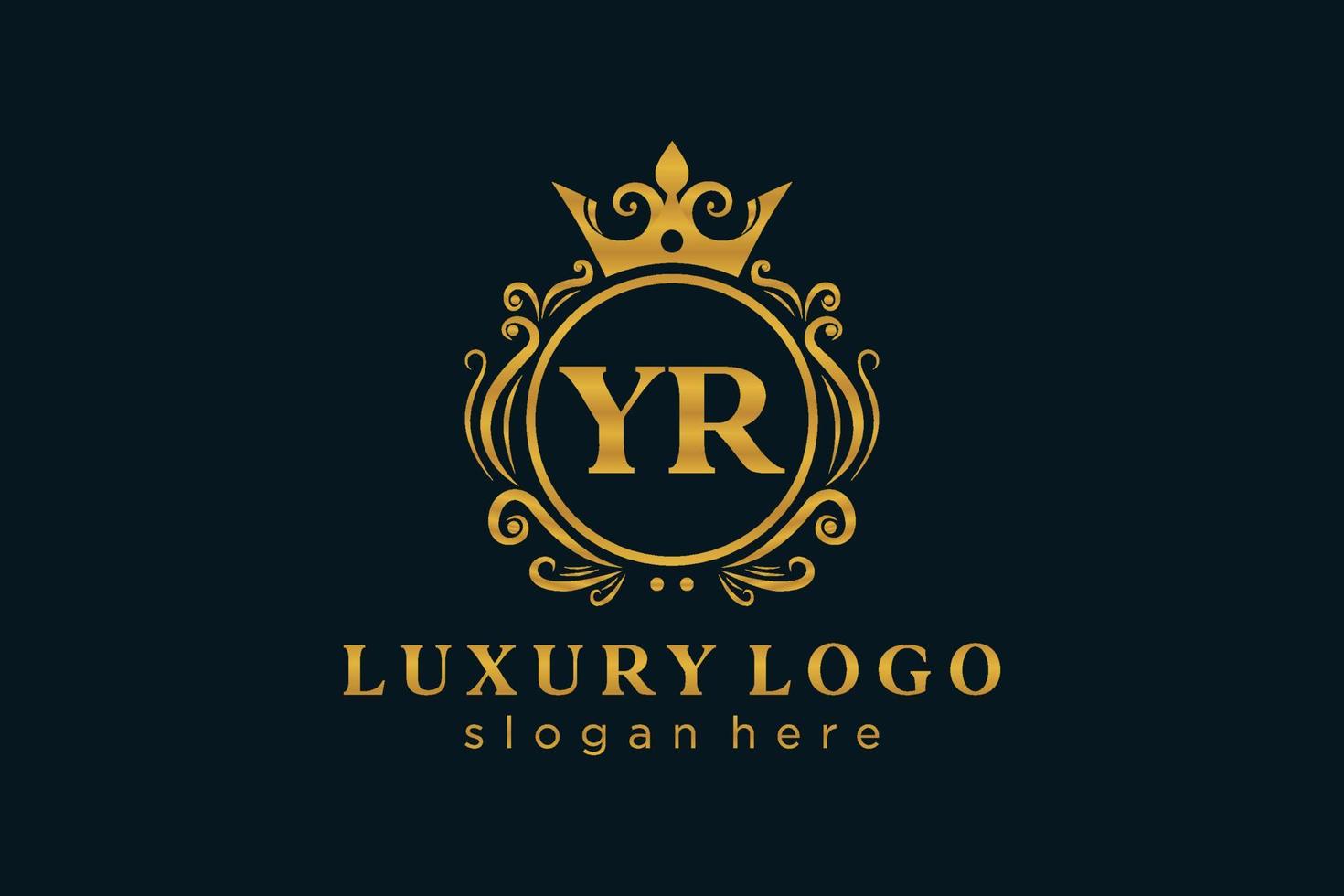 plantilla de logotipo de lujo real de letra inicial año en arte vectorial para restaurante, realeza, boutique, cafetería, hotel, heráldica, joyería, moda y otras ilustraciones vectoriales. vector