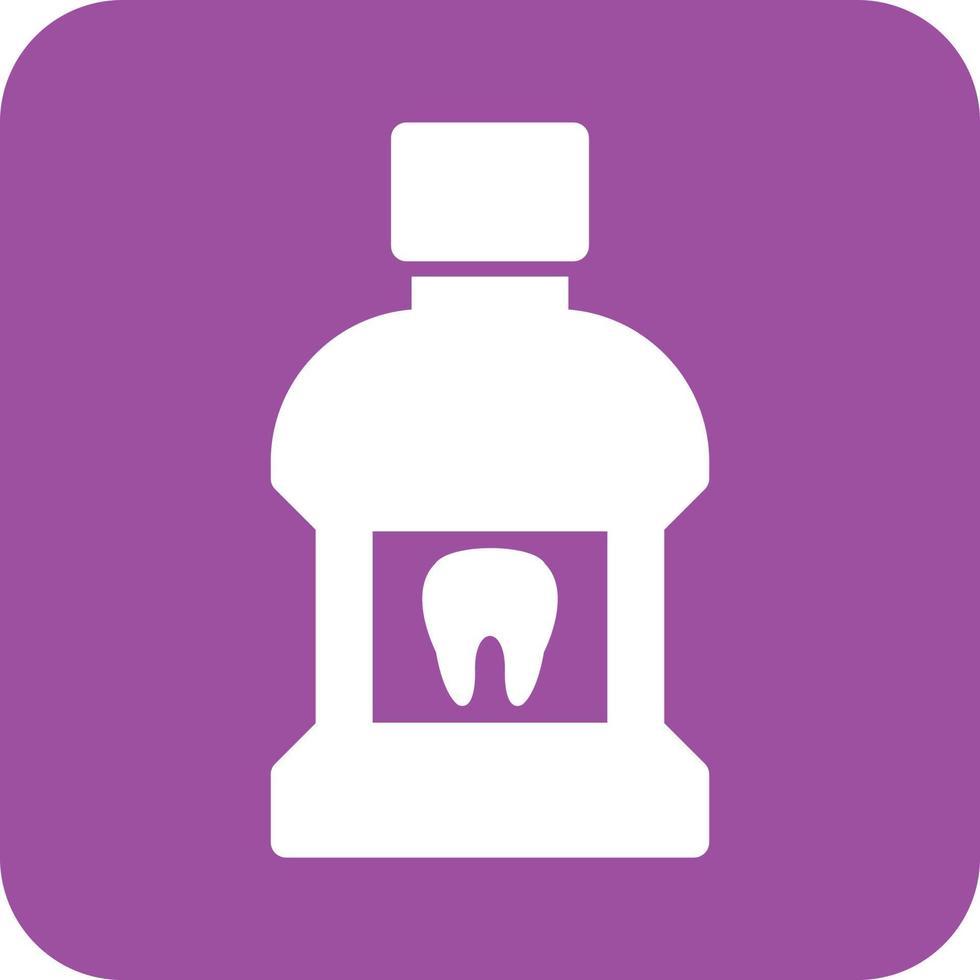 Mouth Wash Glyph Round Background Icon vector