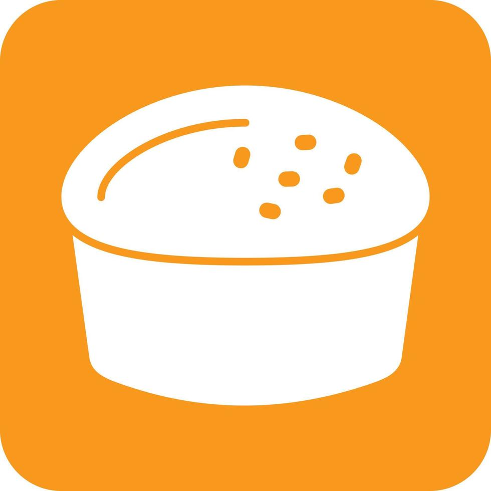 icono de fondo redondo de glifo de pan de bollo vector