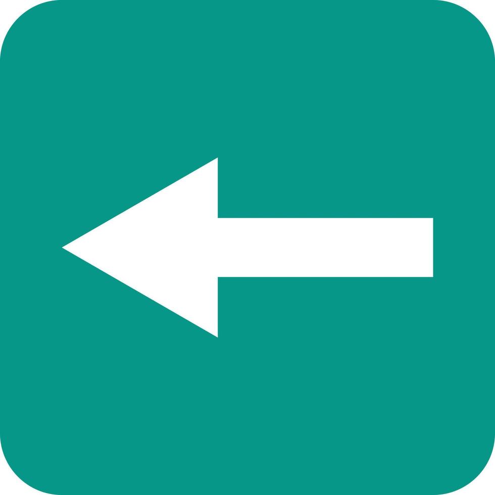 Left Arrow Glyph Round Background Icon vector