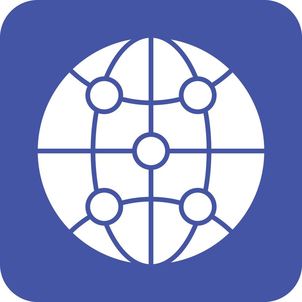 Global Infrastructure Glyph Round Background Icon vector