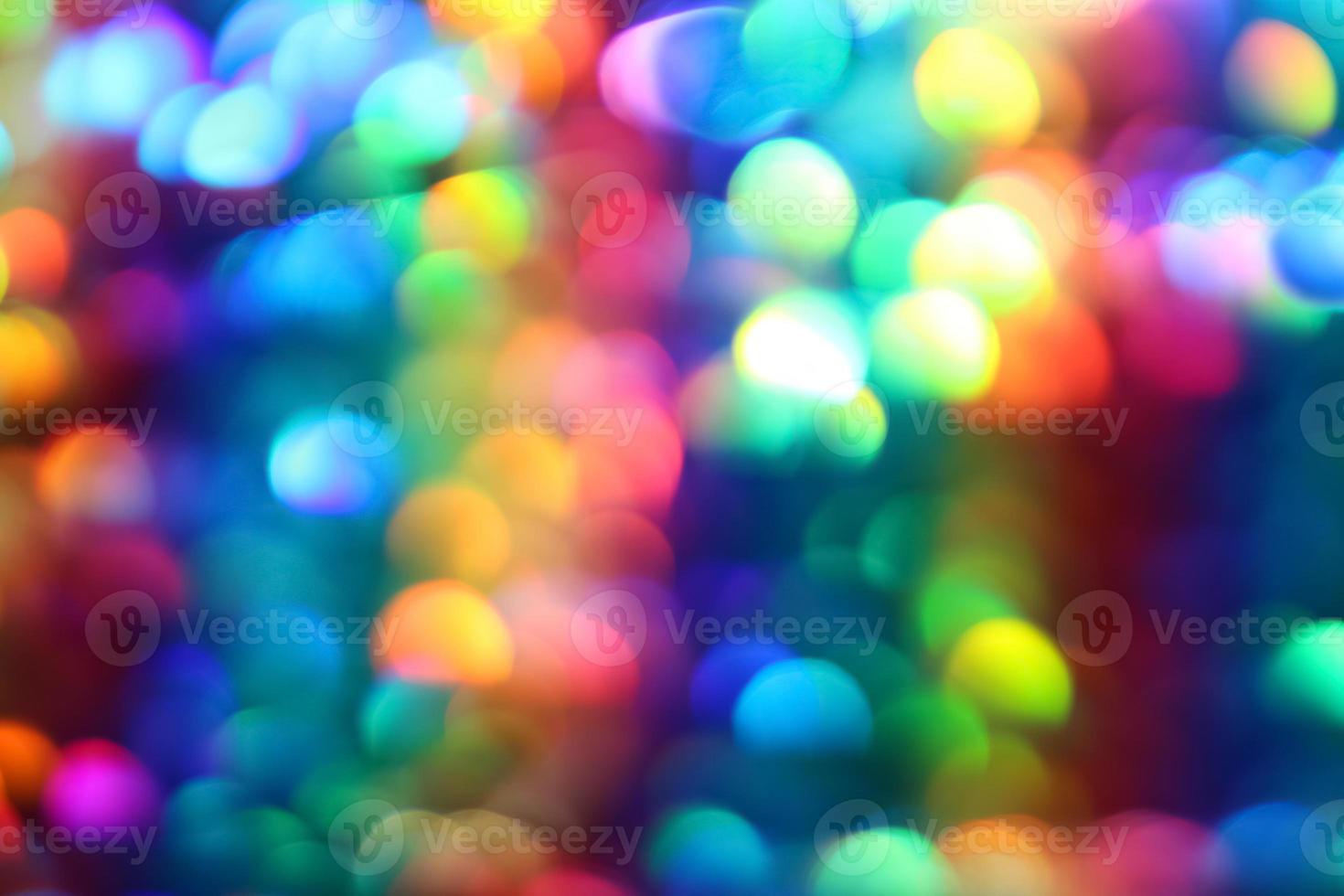 Abstract multi colored bokeh. Soft focus, defocus. Festive background. Christmas, New Year photo