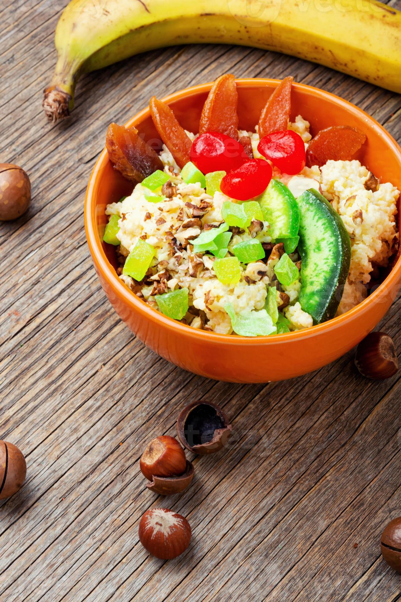 Millet Porridge With Candied Fruits 13375449 Stock Photo At Vecteezy millet-porridge-with-candied-fruits-13375449-stock-photo-at-vecteezy