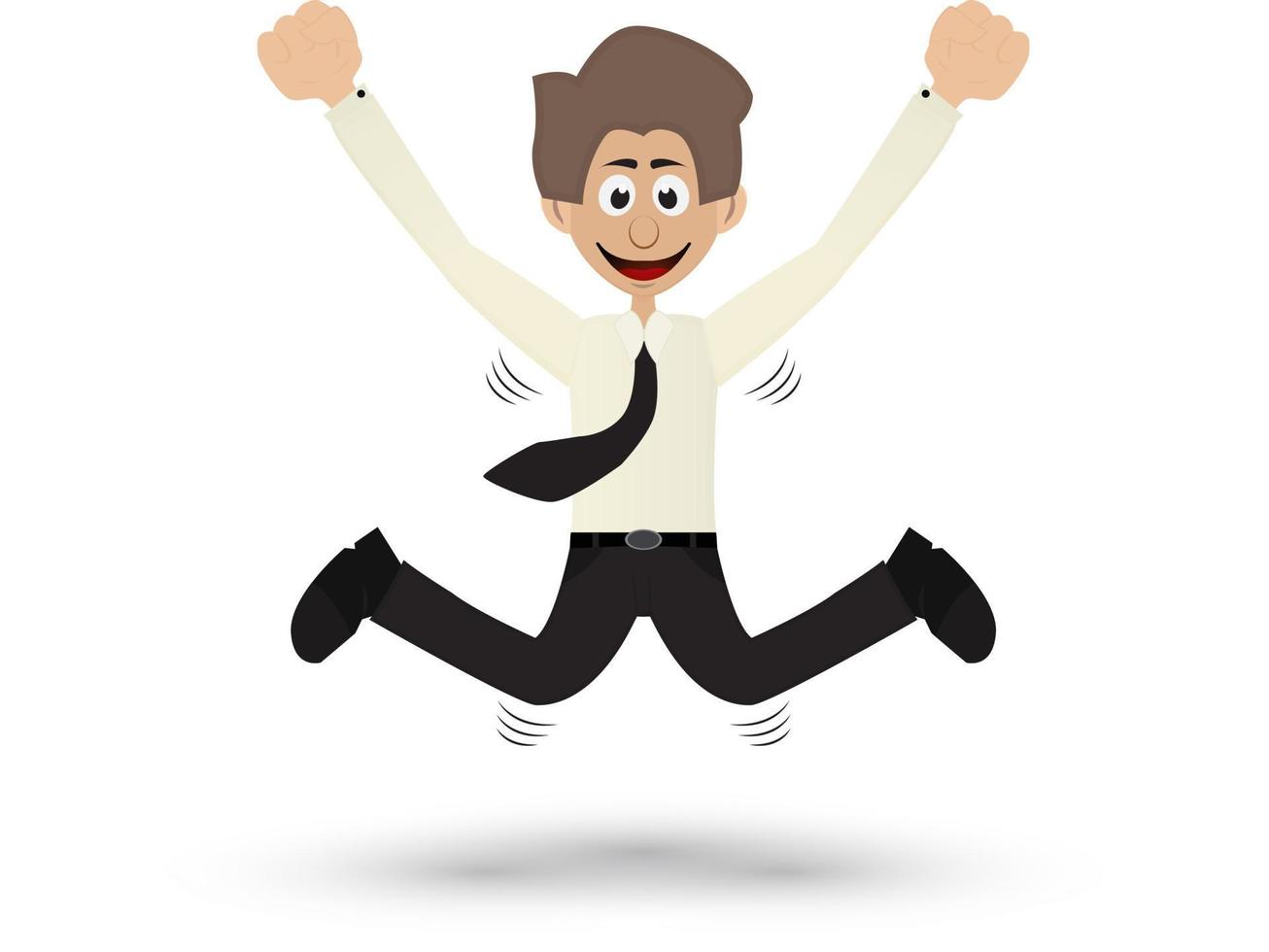 happy success manager smiling isolated vector