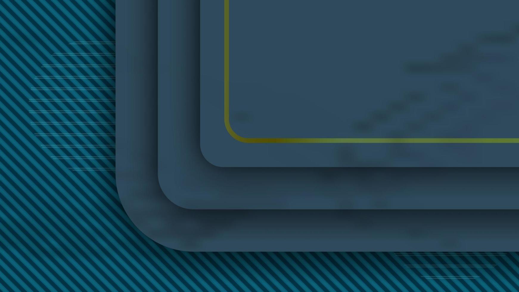 fondo de presentación abstracta de curva de onda moderna. fondo de corte de papel de lujo. patrón dorado abstracto fondo azul oscuro vector