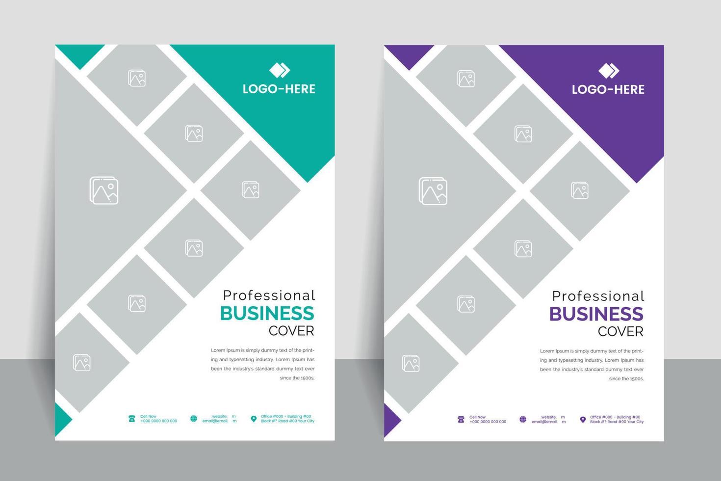 Professional business cover template design vector
