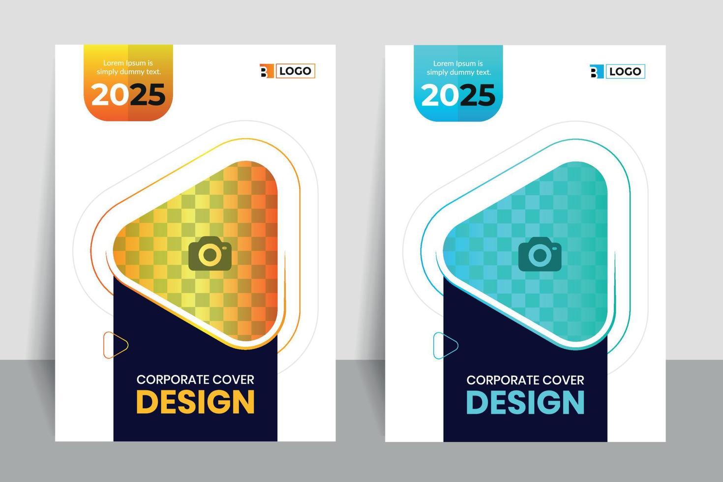 Creative Cover Design for Corporate Company Annual Report and Brochure. vector