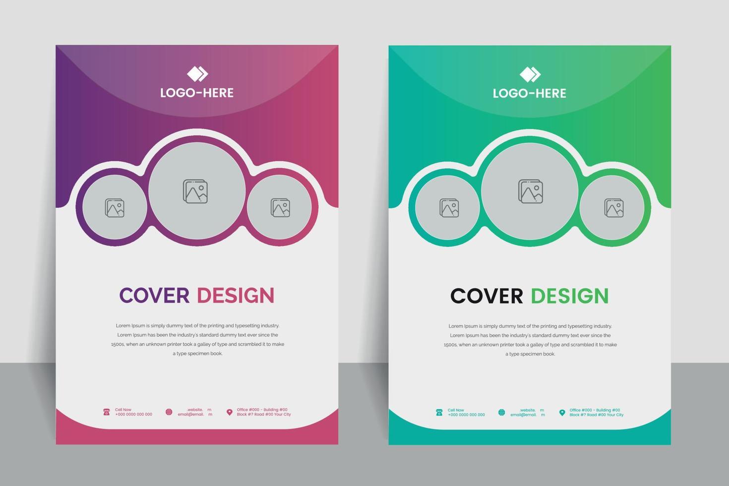 Creative corporate business cover page design, Brochure, Flyer, Booklet, Magazine. vector