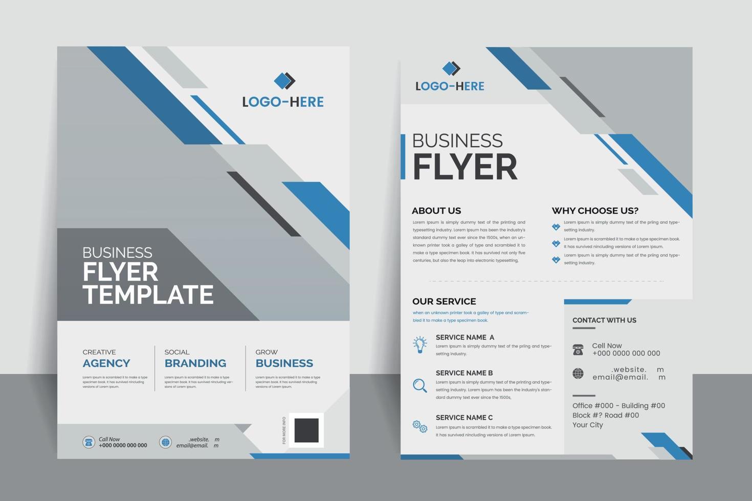 Creative corporate business flyer print ready vector