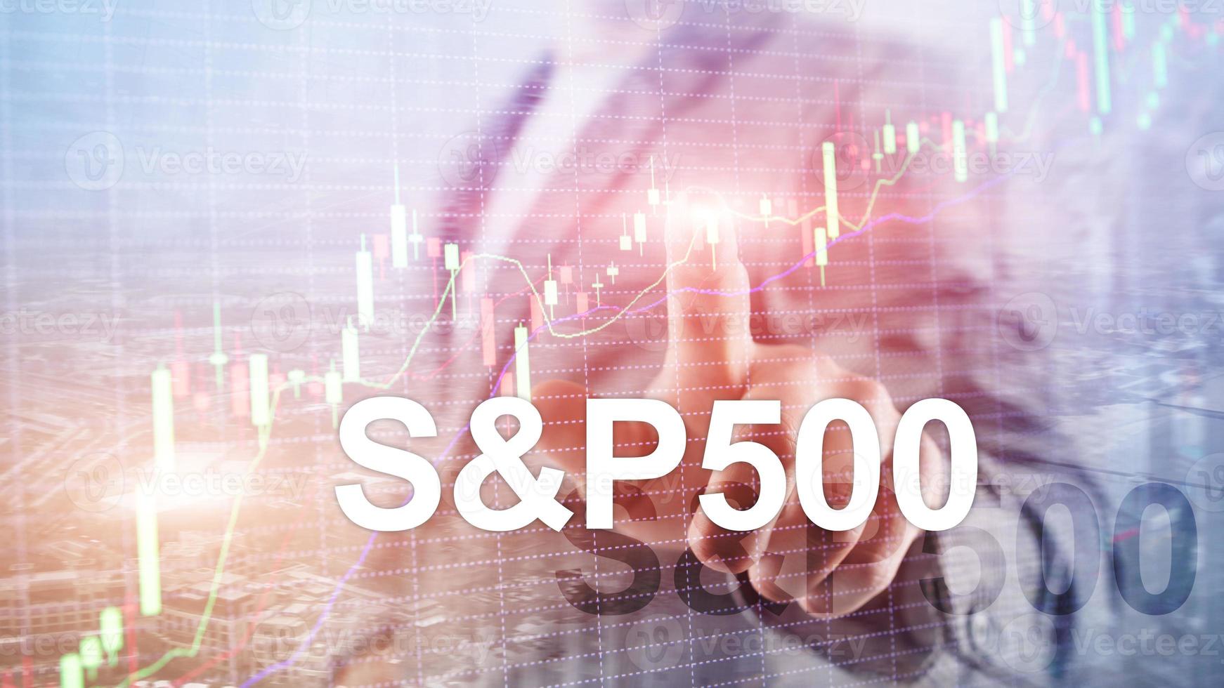 American stock market index S P 500 - SPX. Financial Trading Business concept. photo