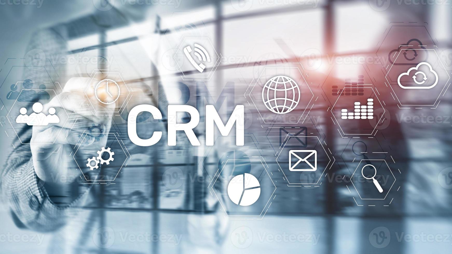 Business Customer CRM Management Analysis Service Concept. Relationship Management. photo