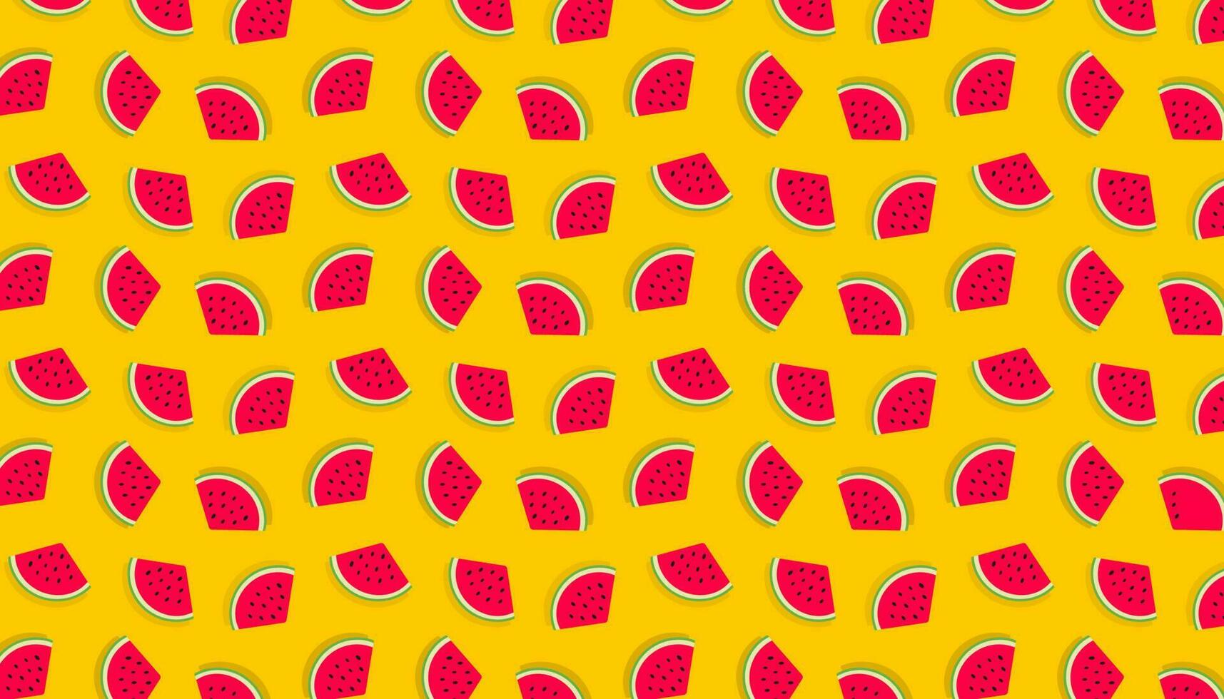 Watermelon slices pattern vector