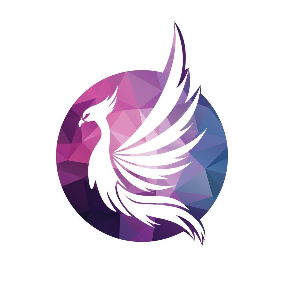 Phoenix Logo flying bird abstract design vector template.