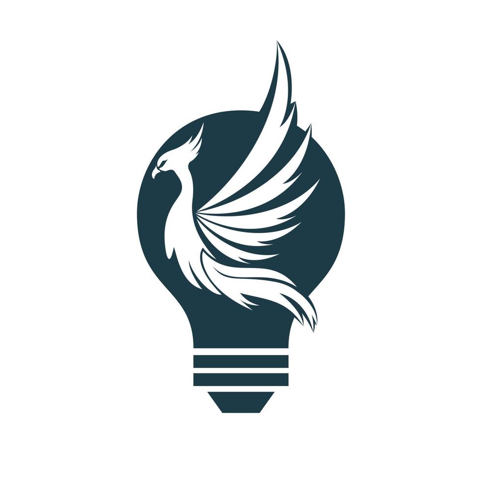 Phoenix Logo flying bird abstract design vector template.