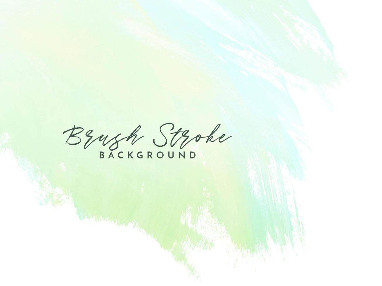 Abstract soft green watercolor brush stroke background vector