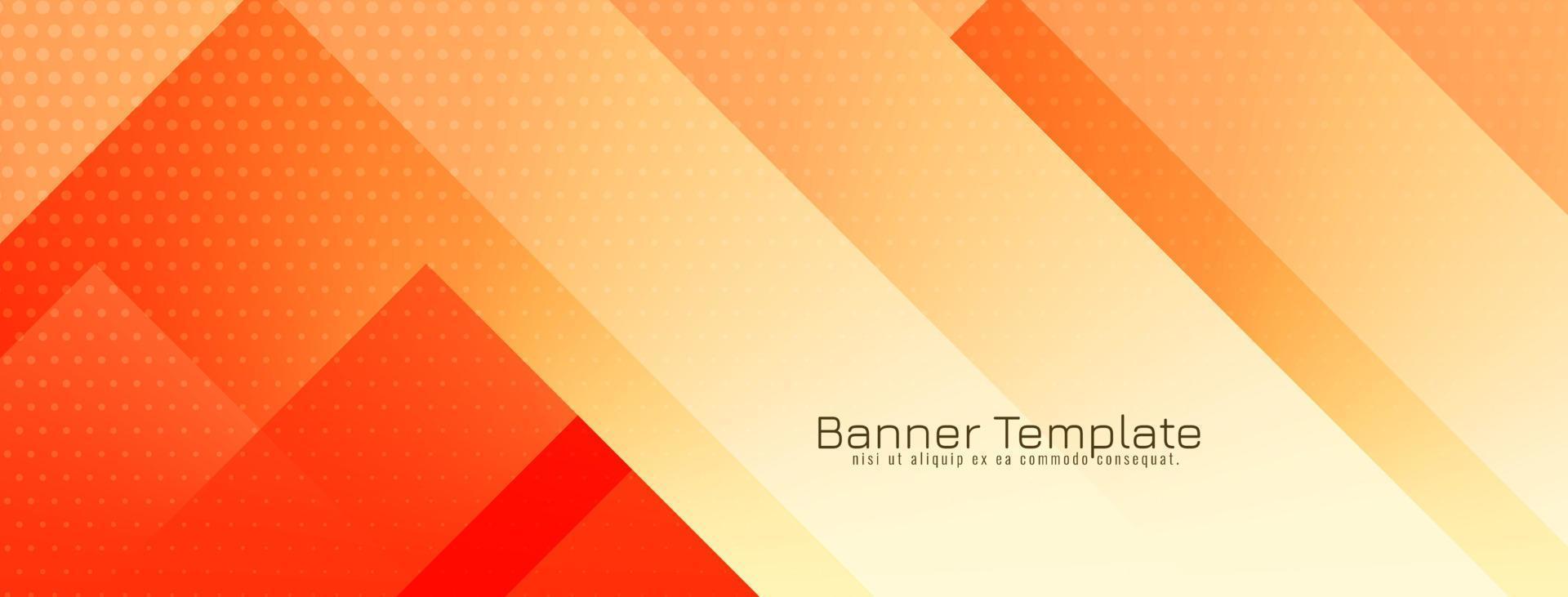 Abstract yellow and red decorative geometric corporate banner vector