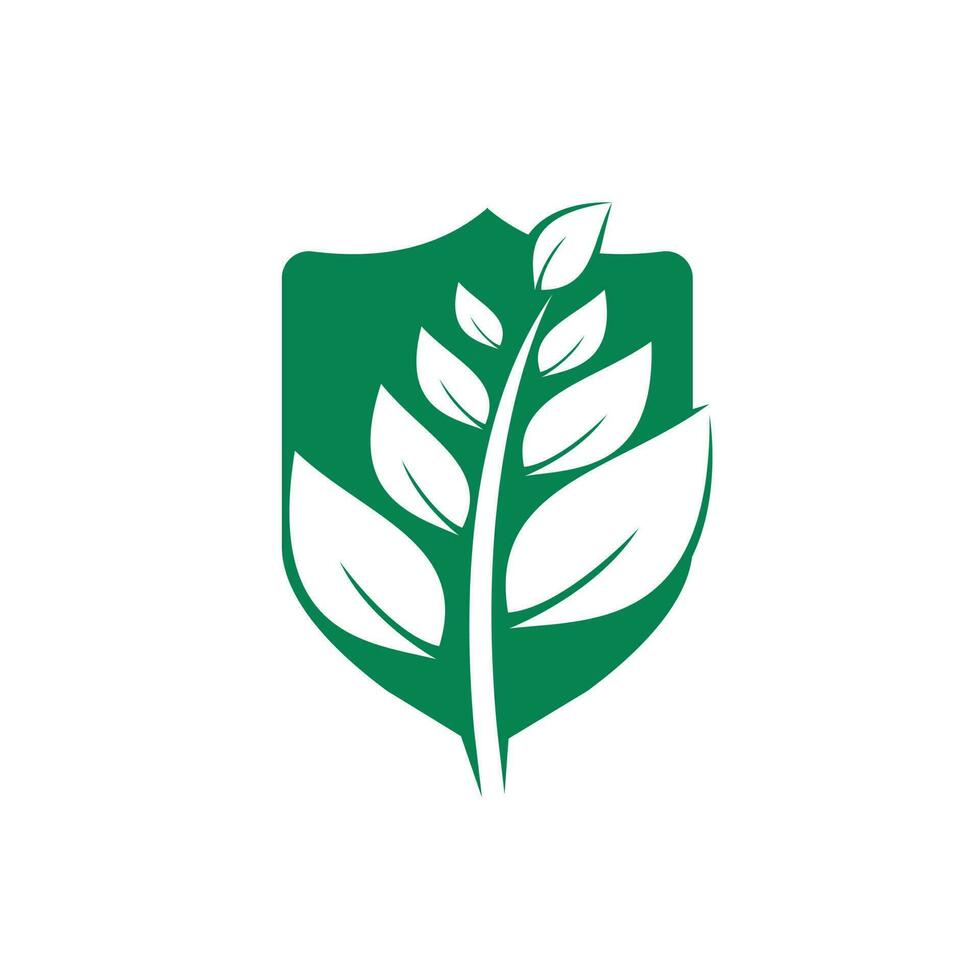 diseño del logotipo de la naturaleza. icono de hojas tropicales verdes. plantilla de logotipo de follaje de árbol. vector