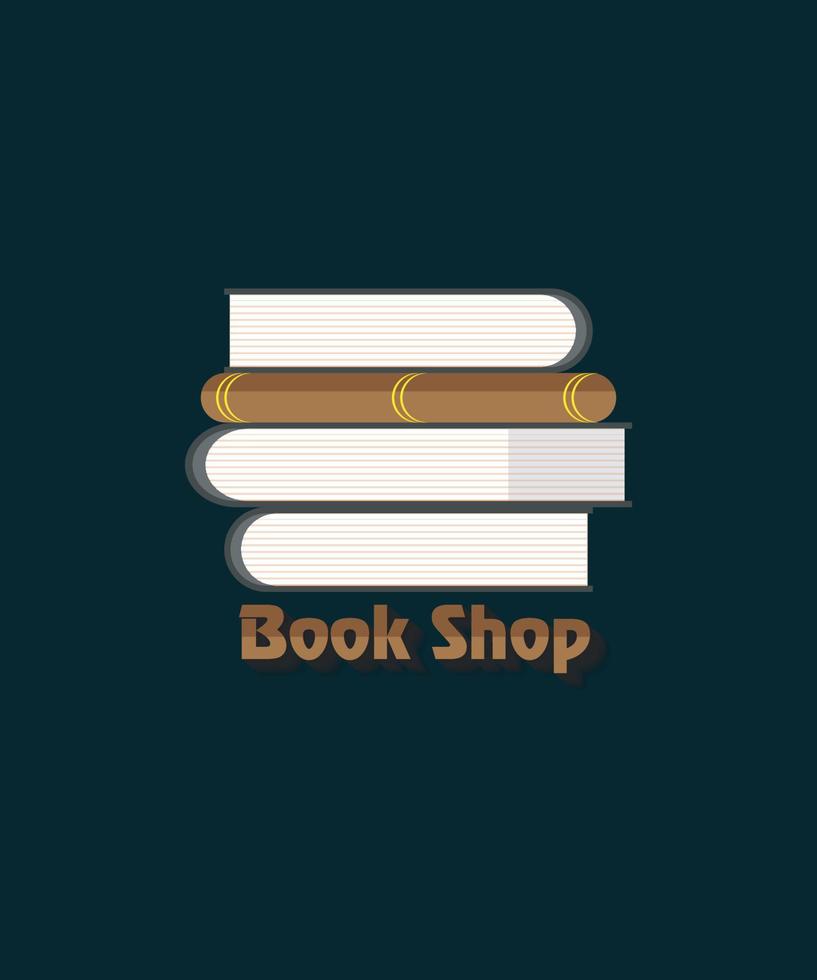 Book Logo Education Flat Vector Design