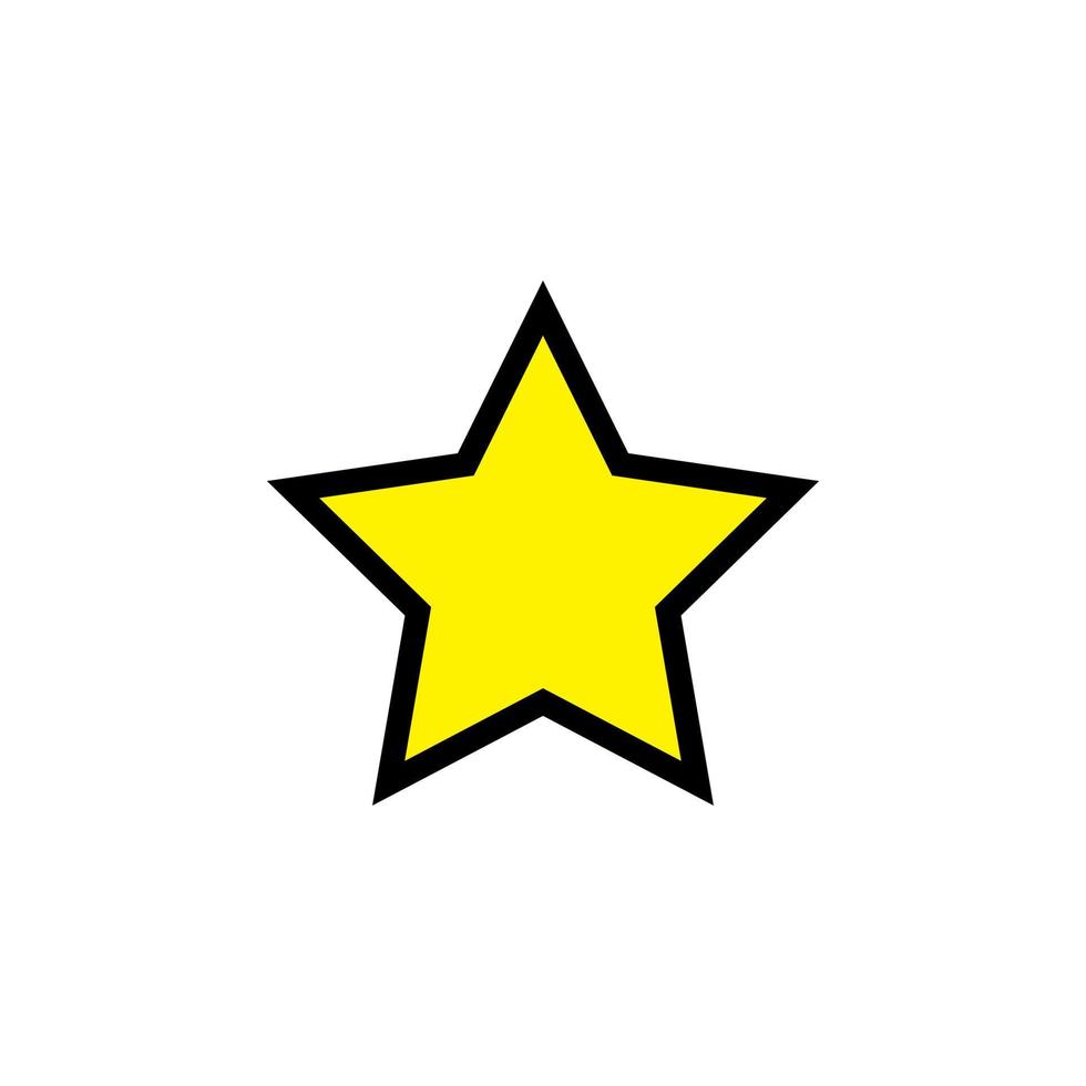 vector icon of a yellow star on a white background. Eps 10