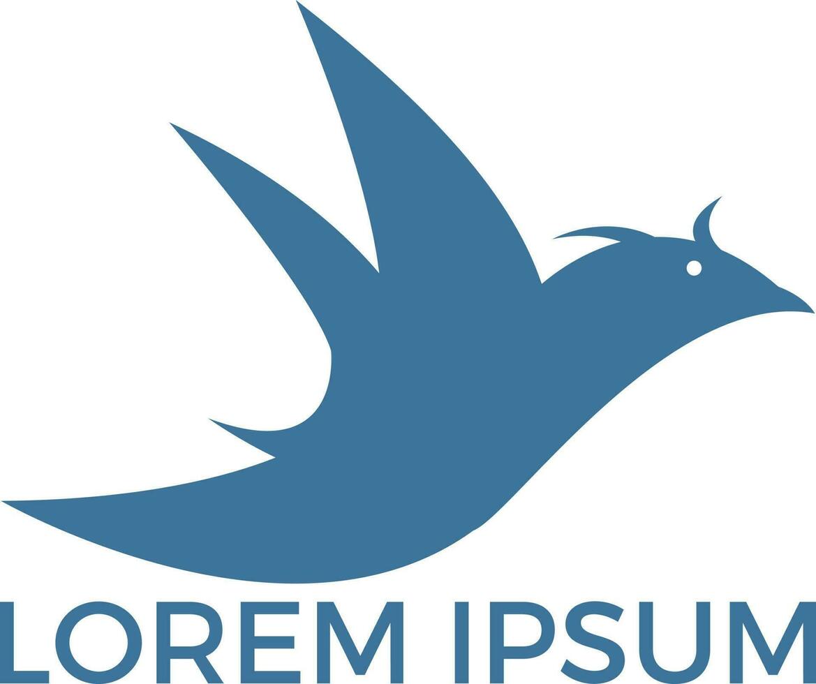 Bird vector logo design. Creative bird vector logo design template.