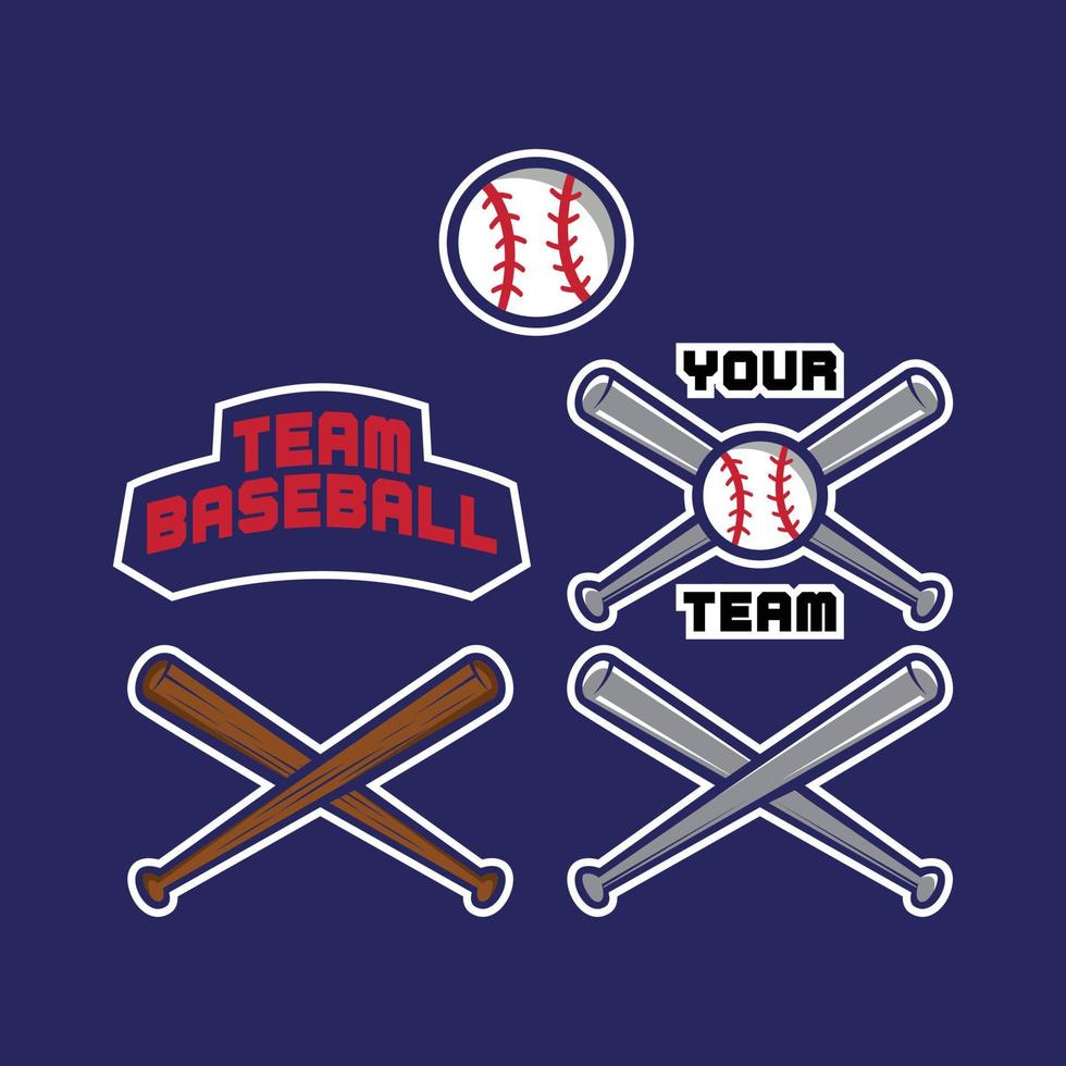 colección de juegos de béisbol logo deportivo vector