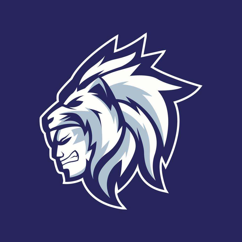 logotipo de la mascota de la máscara de león vector