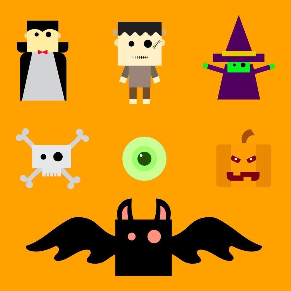 vector de elementos de halloween