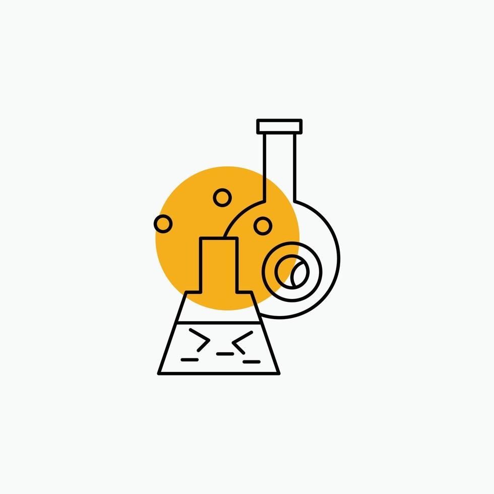 beaker. lab. test. tube. scientific Line Icon vector